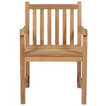 vidaXL Chaises de jardin lot de 8 avec coussins bordeaux Teck solide