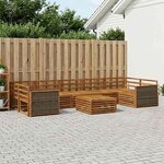vidaXL Ensemble de canapés d'extérieur 8 Pièces Naturel