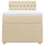 vidaXL Sommier à lattes de lit avec matelas Crème 80x200 cm Tissu