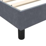 vidaXL Sommier à lattes de lit et matelas gris foncé 120x210cm velours