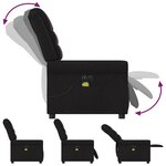 vidaXL Fauteuil de massage inclinable électrique Noir Tissu