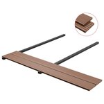 vidaXL Planche de terrasse 90 Pièces Marron Clair WPC