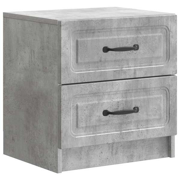 vidaXL Cabinet de chevet Gris béton 43 x 34 5 x 44 5 cm