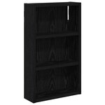vidaXL Armoire murale de salle de bain Chêne Noir 30 x 10 x 50 cm