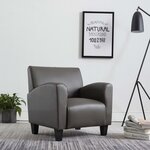 vidaXL Chaise gris similicuir