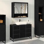 vidaXL Ensemble de mobilier de salle de bain 2 Pièces Chêne noir