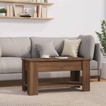 vidaXL Table basse Chêne marron 101x49x52 cm Bois d'ingénierie