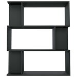 vidaXL Bibliothèque/Cloison Noir 80x24x96 cm cm Bois d'ingénierie