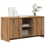 vidaXL Meuble TV chêne artisanal 102x37 5x52 5 cm bois d'ingénierie