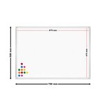 Tableau magnétique wattshiteboard mural 70x50cm 12 aimants inclus tableau affichage 16_0002493