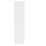 vidaXL Store de Fenêtre avec des rideaux Blanc Aluminium