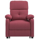 vidaXL Fauteuil inclinable électrique Rouge bordeaux Tissu