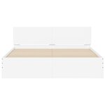 vidaXL Cadre de lit sans matelas blanc 140x200 cm