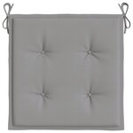 vidaXL Coussins de chaise de jardin lot de 2 gris 50x50x3 cm
