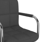 vidaXL Chaise pivotante de bureau Gris foncé Tissu