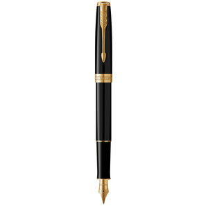 PARKER Sonnet Stylo plume  Noir  Plume fine  encre noire  Coffret cadeau