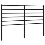 vidaXL Tête de lit métal noir 140 cm