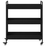 vidaXL Chariot de cuisine Chêne noir 70 x 30 x 82 cm Bois d'ingénierie