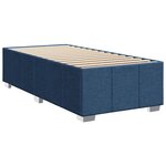 vidaXL Cadre de lit sans matelas bleu 100x200 cm tissu