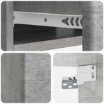 vidaXL Table d'appoint murale Gris béton 59 x 34 5 x 17 cm