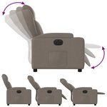 vidaXL Fauteuil inclinable électrique Taupe Tissu