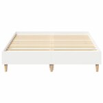 vidaXL Cadre de lit Blanc 137 x 190 cm Bois d'ingénierie