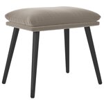 vidaXL Repose-pied Gris clair 45x29 5x35 cm Velours