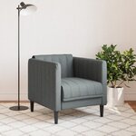 vidaXL Fauteuil gris foncé tissu