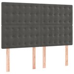 vidaXL Têtes de lit 4 Pièces Gris foncé 72x5x78/88 cm Velours