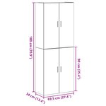 vidaXL Buffet 2 Pièces Noir Chêne 69 5x34x180 cm en bois d'ingénierie