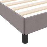 vidaXL Lit à ressorts avec matelas Taupe 90 x 190 cm tissu