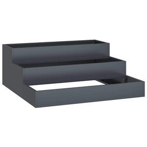 vidaXL Cache-pot de jardin Anthracite 90 x 90 x 35 cm Acier