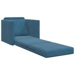 vidaXL Canapé-lit avec coussin Bleu 74 x 77 x 81 cm Velours