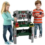 Theo Klein 8637 - Jeu d'imitation - Etabli Sonore avec Perceuse à Colonne et Accessoires - Bosch hauteur adjustable