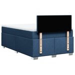 vidaXL Sommier à lattes de lit avec matelas Bleu 120x200 cm Tissu