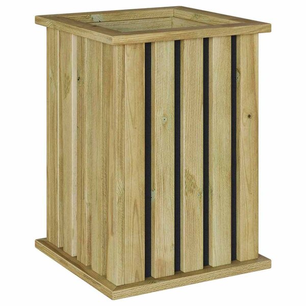 vidaXL Jardinière Marron 33 x 33 x 45 cm Pin imprégné