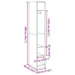 vidaXL Garde-robe chêne sonoma 30x50x200 cm bois d'ingénierie