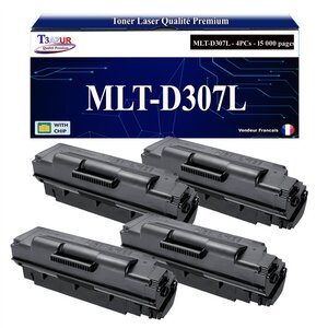 T3AZUR -4x Toners compatibles avec Samsung MLT-D307L MLTD307L pour Samsung ML-4510ND 4512ND 5012ND 5017ND
