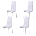 vidaXL Ensemble de salle à manger 5 Pièces Cuir synthétique Noir et blanc