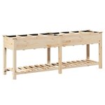 vidaXL Cache-pot de jardin avec étagère Beige 203 5 x 53 x 76 5 cm