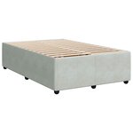 vidaXL Sommier à lattes de lit et matelas gris clair 120x190cm velours