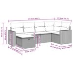 vidaXL Salon de jardin avec coussins 6 Pièces beige résine tressée