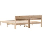 vidaXL Cadre de lit Marron 180 x 200 cm Bois massif en pin