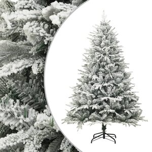 vidaXL Sapin de Noël artificiel à flocons de neige Vert 240 cm PVC/PE