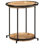 vidaXL Table d'appoint Ø55x60 cm bois de manguier massif