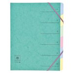 Trieur 6 onglets CL 7/10ème Dos extensible à élastiques Rubriques imprimées Coloris Aléatoire COUTAL