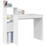 vidaXL Bureau avec étagère Blanc 100 x 40 x 90 cm Bois d'ingénierie