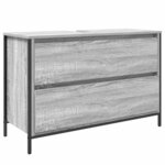 vidaXL Ensemble de mobilier de salle de bain 3 Pièces Gris Sonoma