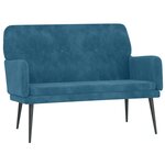 Banc banquette bleu 108 x 79 x 79 cm velours 02_0010572