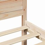 vidaXL Cadre de lit avec tête de lit Naturel 135 x 190 cm Pin massif